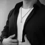 Серебряный кулон Молот с коловратом и рунами 133228 Оникс