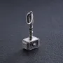 Серебряный кулон Молот с коловратом и рунами 133228 Оникс