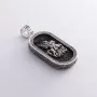 Серебряный кулон Св. Георгий Подебедоносец с эбеновым деревом 950 Оникс