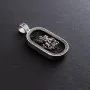 Серебряный кулон Св. Георгий Подебедоносец с эбеновым деревом 950 Оникс