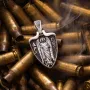 Серебряный кулон Архангел Гавриил 133223 Оникс