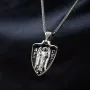 Серебряный кулон Архангел Гавриил 133223 Оникс