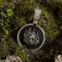 Серебряный кулон Медведь с эбеновым деревом и фианитами 947 Оникс