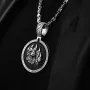 Серебряный кулон Медведь с эбеновым деревом и фианитами 947 Оникс