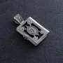 Серебряный кулон Коран с эбеновым деревом 941 Оникс