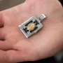 Серебряный кулон Коран с эбеновым деревом 941 Оникс
