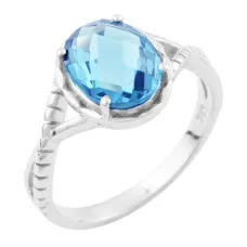 Серебряное кольцо SilverBreeze с топазом Лондон Блю (1634288) 17 Серебряное кольцо SilverBreeze с топазом Лондон Блю (1634288) 17