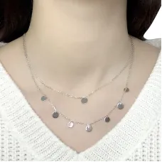 Серебряное колье SilverBreeze без камней (1928264) 400-450