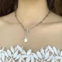 Серебряное колье SilverBreeze с натуральным жемчугом барочным (2056621) 500