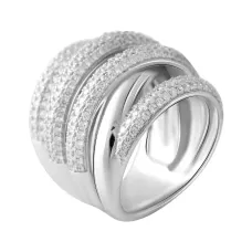 Серебряное кольцо SilverBreeze с фианитами (2056713) 18.5