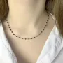 Серебряное колье SilverBreeze с натуральным шпинелью (2069379) 400-450