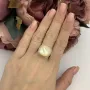 Серебряное кольцо SilverBreeze с натуральным перламутром (2082873) 17.5