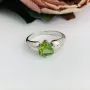 Серебряное кольцо SilverBreeze с Султанит султанитом 1.88ct фианитами (2096344) 17.5
