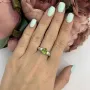 Серебряное кольцо SilverBreeze с Султанит султанитом 1.88ct фианитами (2096344) 17.5