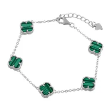 Серебряный браслет SilverBreeze с малахитом (2098775) 17-20 Серебряный браслет SilverBreeze с малахитом (2098775) 17-20