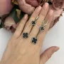 Серебряные серьги SilverBreeze с натуральным ониксом (2098904)