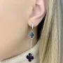 Серебряные серьги SilverBreeze с натуральным ониксом (2098904)