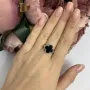 Серебряное кольцо SilverBreeze с натуральным ониксом (2098911) 16.5