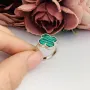 Серебряное кольцо SilverBreeze с малахитом (2099000) 17.5