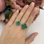Серебряное кольцо SilverBreeze с малахитом (2099055) adjustable