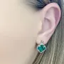 Серебряные серьги SilverBreeze с малахитом (2099086)