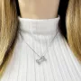 Серебряное колье SilverBreeze с фианитами (2101130) 400-450
