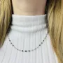 Серебряное колье SilverBreeze с натуральным шпинелью (2101208) 450-500