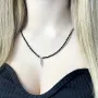 Серебряное колье SilverBreeze с натуральным шпинелью (2101253) 450-500