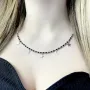 Серебряное колье SilverBreeze с натуральным шпинелью (2101260) 450-500