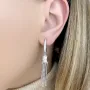 Серебряные серьги SilverBreeze с фианитами (2102304)