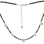 Серебряное колье SilverBreeze с натуральным шпинелью (2102618) 450-500