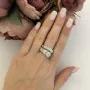 Серебряное кольцо SilverBreeze с фианитами (2102694) 17