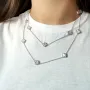 Серебряное колье SilverBreeze с натуральным перламутром (60001361) 100-105
