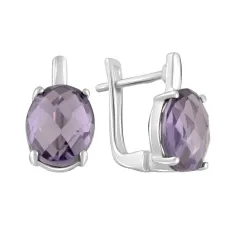 Серебряные серьги SilverBreeze с александритом 6.525ct (2106081)