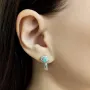 Серебряные серьги SilverBreeze с натуральным изумрудом 0.19ct (2106265)