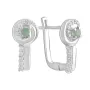 Серебряные серьги SilverBreeze с натуральным изумрудом 0.19ct (2106265)