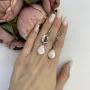 Серебряные серьги SilverBreeze с натуральным жемчугом барочным (2106425)
