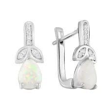 Серебряные серьги SilverBreeze с опалом 0.9ct (2106821)