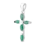 Серебряный крестик SilverBreeze с изумрудом 1.72ct (2107002)