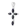 Серебряный крестик SilverBreeze с сапфиром 1.72ct (2107026)