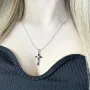 Серебряный крестик SilverBreeze с сапфиром 1.72ct (2107026)