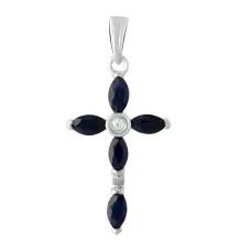 Серебряный крестик SilverBreeze с сапфиром 1.72ct (2107026) Серебряный крестик SilverBreeze с сапфиром 1.72ct (2107026)