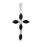 Серебряный крестик SilverBreeze с сапфиром 1.72ct (2107026)