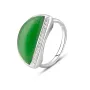 Серебряное кольцо SilverBreeze с кошачьим глазом (2108085) 18