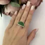 Серебряное кольцо SilverBreeze с кошачьим глазом (2108085) 17