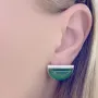 Серебряные серьги SilverBreeze с кошачьим глазом (2108092)