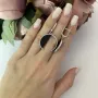 Серебряные серьги SilverBreeze с натуральным ониксом (2108559)