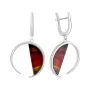 Серебряные серьги SilverBreeze с искусственным аммолитом (2108696)