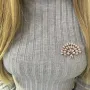 Серебряная брошка SilverBreeze с натуральным перламутром (2109372)