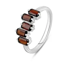 Серебряное кольцо SilverBreeze с натуральным гранатом 1.7ct (2110156) 17